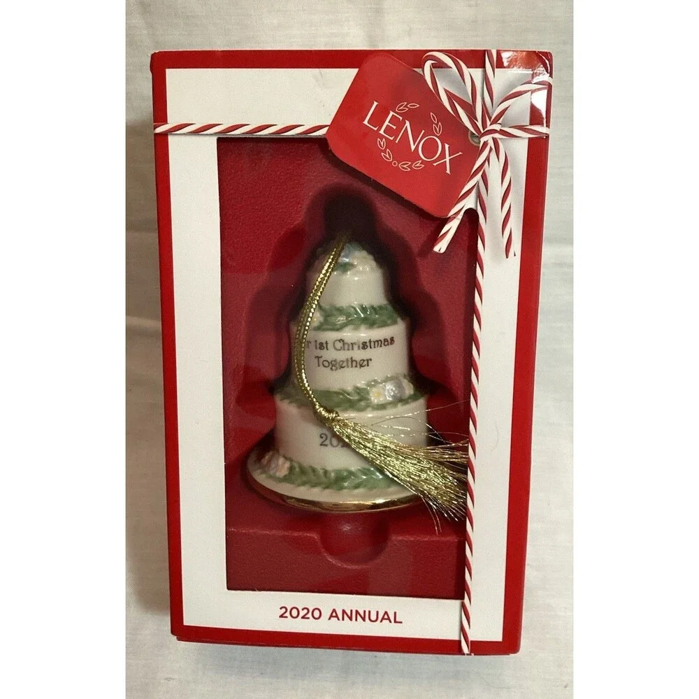 Lenox 2020 Our First Christmas Together Cake Ornament Unused In Original Box